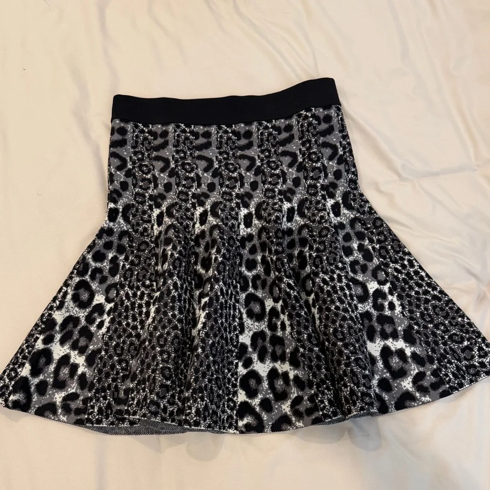 Michael Kors Jacquard leopard print skirt
